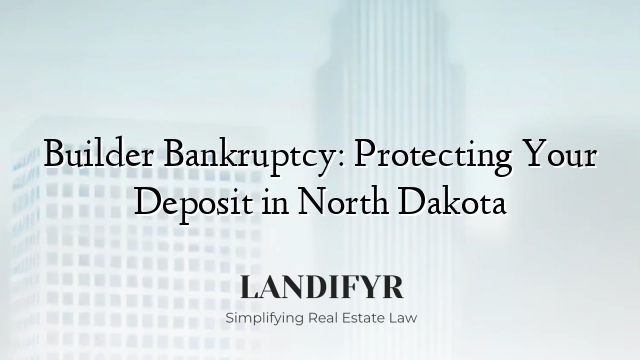 Builder Bankruptcy: Protecting Your Deposit in North Dakota