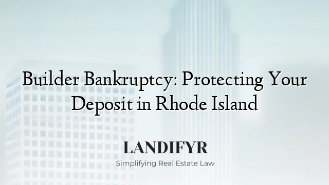 Builder Bankruptcy: Protecting Your Deposit in Rhode Island