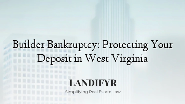 Builder Bankruptcy: Protecting Your Deposit in West Virginia