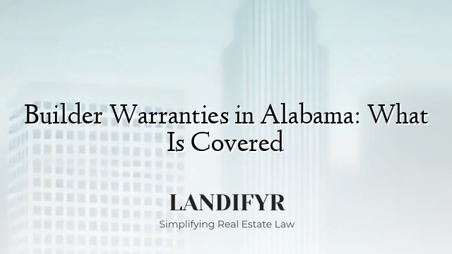 Builder Warranties in Alabama: What Is Covered