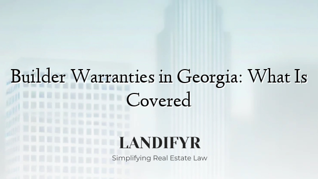 Builder Warranties in Georgia: What Is Covered