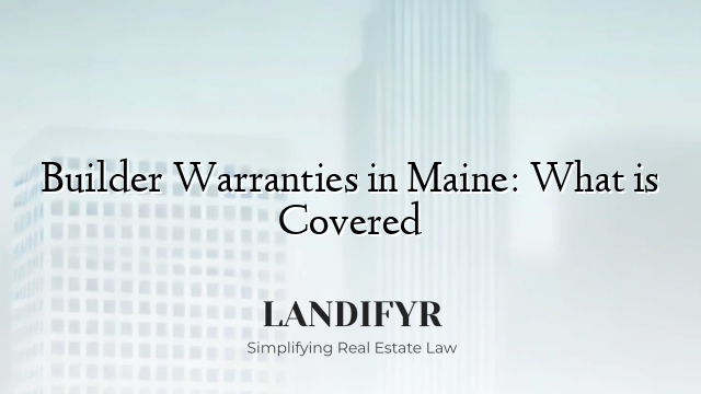 Builder Warranties in Maine: What is Covered