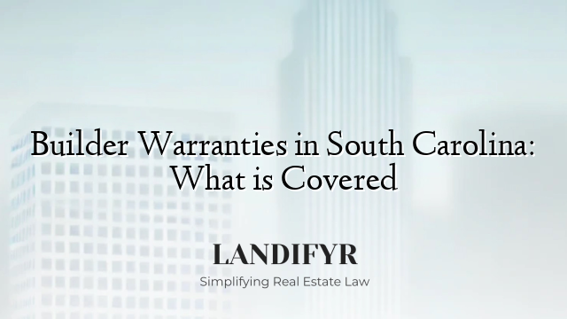 Builder Warranties in South Carolina: What is Covered