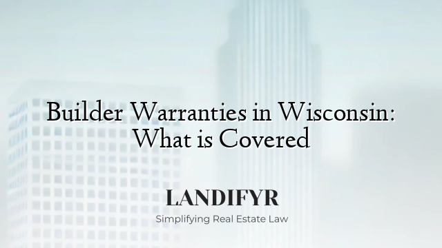 Builder Warranties in Wisconsin: What is Covered