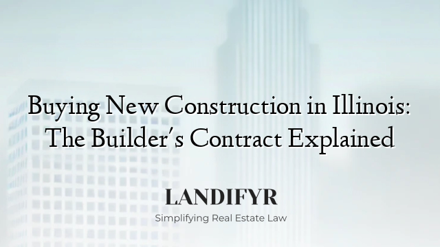 Buying New Construction in Illinois: The Builder's Contract Explained