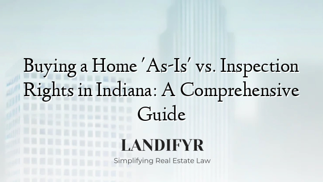 Buying a Home 'As-Is' vs. Inspection Rights in Indiana: A Comprehensive Guide