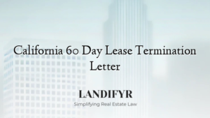 California 60 Day Lease Termination Letter