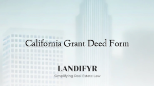 California Grant Deed Form