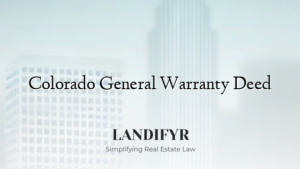 Colorado General Warranty Deed