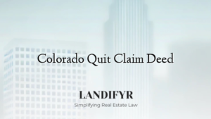 Colorado Quit Claim Deed