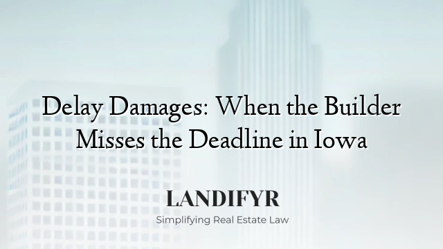 Delay Damages: When the Builder Misses the Deadline in Iowa
