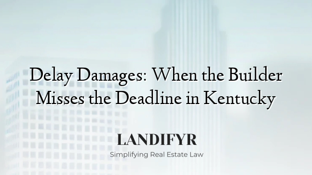 Delay Damages: When the Builder Misses the Deadline in Kentucky