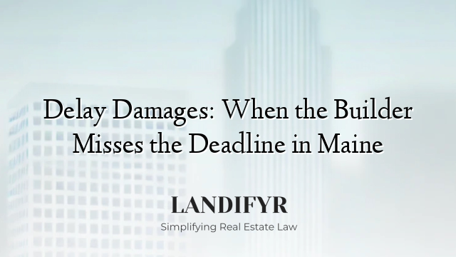 Delay Damages: When the Builder Misses the Deadline in Maine