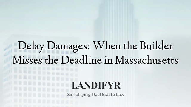 Delay Damages: When the Builder Misses the Deadline in Massachusetts
