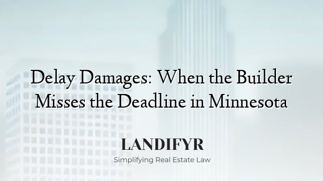Delay Damages: When the Builder Misses the Deadline in Minnesota