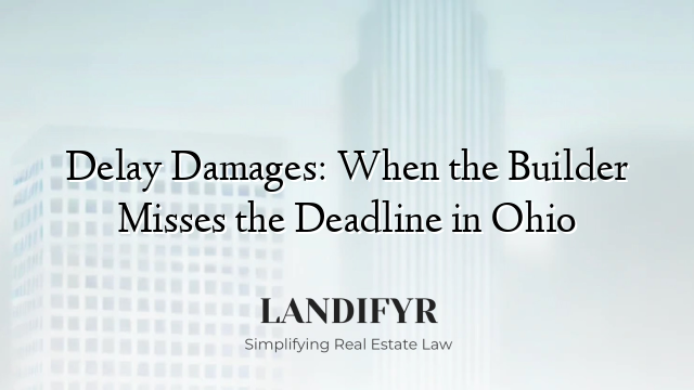 Delay Damages: When the Builder Misses the Deadline in Ohio