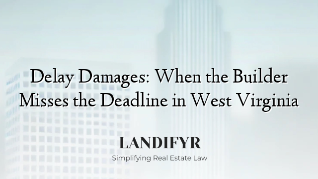 Delay Damages: When the Builder Misses the Deadline in West Virginia