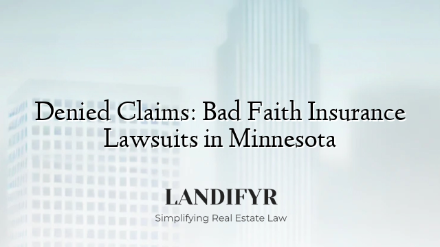 Denied Claims: Bad Faith Insurance Lawsuits in Minnesota