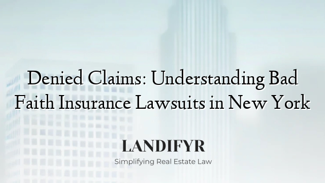 Denied Claims: Understanding Bad Faith Insurance Lawsuits in New York