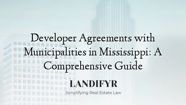 Developer Agreements with Municipalities in Mississippi: A Comprehensive Guide