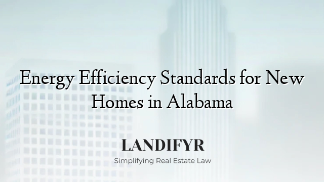 Energy Efficiency Standards for New Homes in Alabama