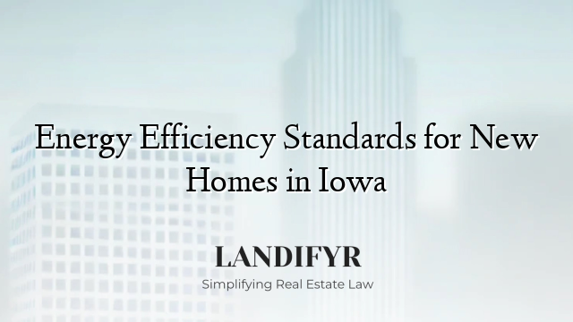 Energy Efficiency Standards for New Homes in Iowa