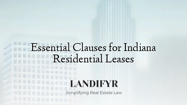 Essential Clauses for Indiana Residential Leases