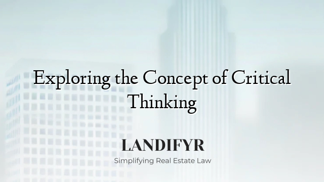 Exploring the Concept of Critical Thinking