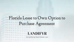 Florida Lease to Own Option to Purchase Agreement