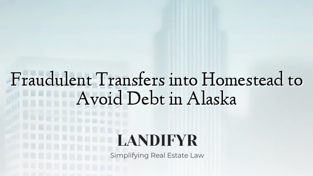 Fraudulent Transfers into Homestead to Avoid Debt in Alaska