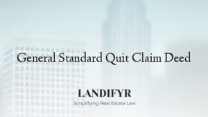 General Standard Quit Claim Deed