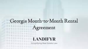 Georgia Month-to-Month Rental Agreement