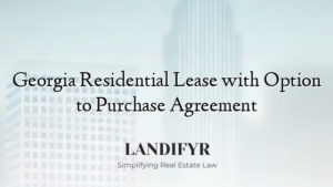 Georgia Residential Lease with Option to Purchase Agreement