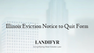 Illinois Eviction Notice to Quit Form