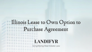 Illinois Lease to Own Option to Purchase Agreement