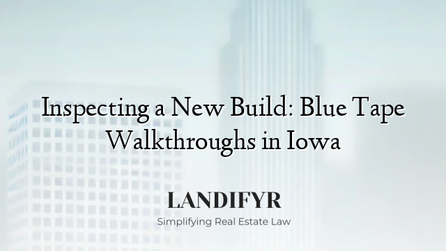 Inspecting a New Build: Blue Tape Walkthroughs in Iowa