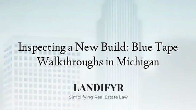 Inspecting a New Build: Blue Tape Walkthroughs in Michigan
