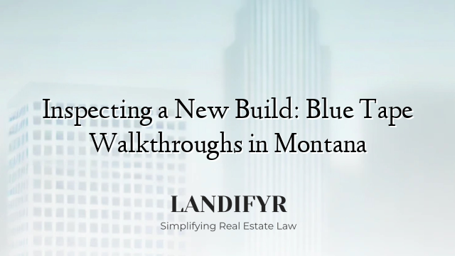 Inspecting a New Build: Blue Tape Walkthroughs in Montana