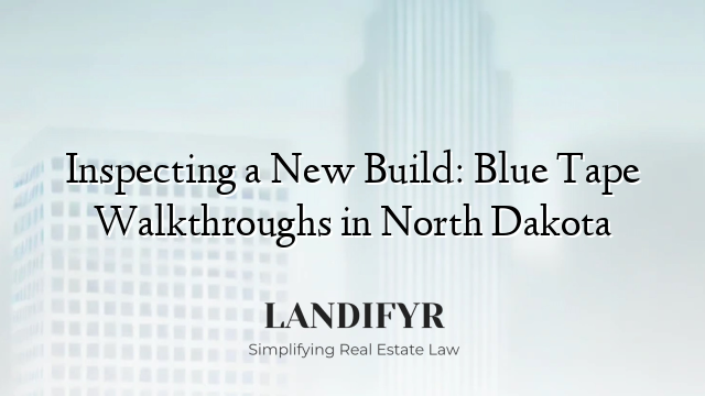 Inspecting a New Build: Blue Tape Walkthroughs in North Dakota