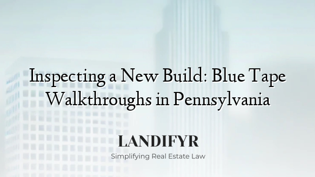 Inspecting a New Build: Blue Tape Walkthroughs in Pennsylvania