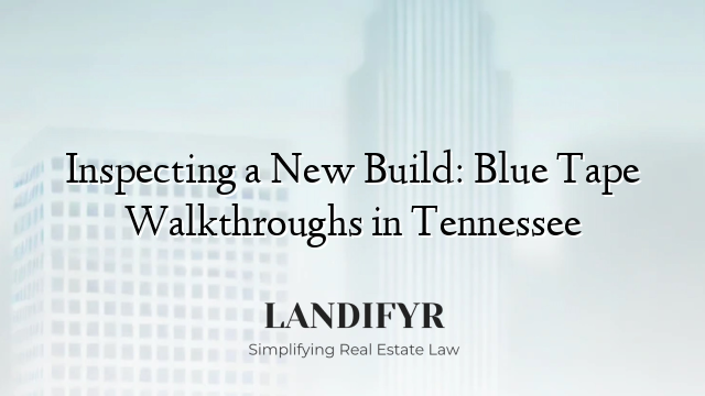 Inspecting a New Build: Blue Tape Walkthroughs in Tennessee