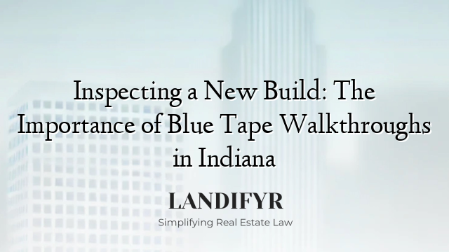 Inspecting a New Build: The Importance of Blue Tape Walkthroughs in Indiana