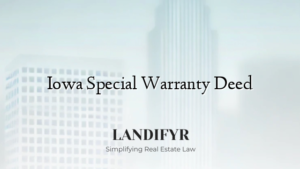 Iowa Special Warranty Deed