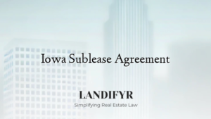 Iowa Sublease Agreement