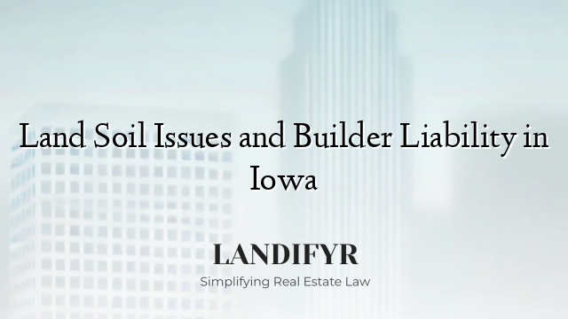 Land Soil Issues and Builder Liability in Iowa