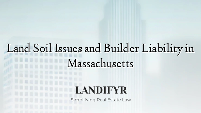 Land Soil Issues and Builder Liability in Massachusetts