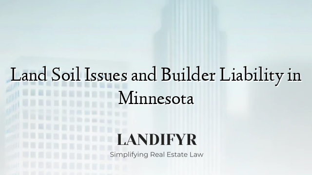 Land Soil Issues and Builder Liability in Minnesota