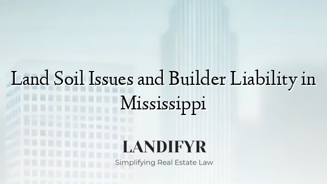 Land Soil Issues and Builder Liability in Mississippi