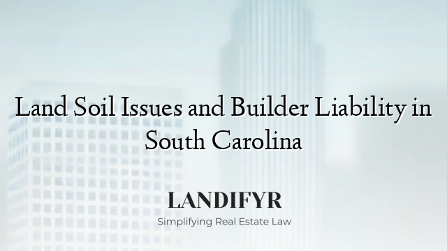 Land Soil Issues and Builder Liability in South Carolina
