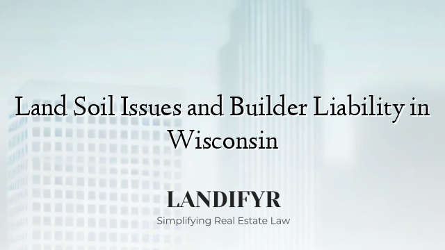 Land Soil Issues and Builder Liability in Wisconsin